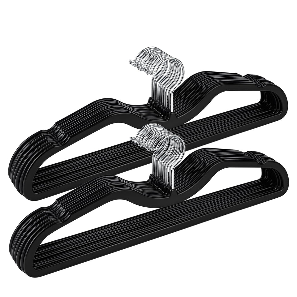 ZBODIMP ultra-thin hanger with 0.16 inch profile saves space and reduces clutter.