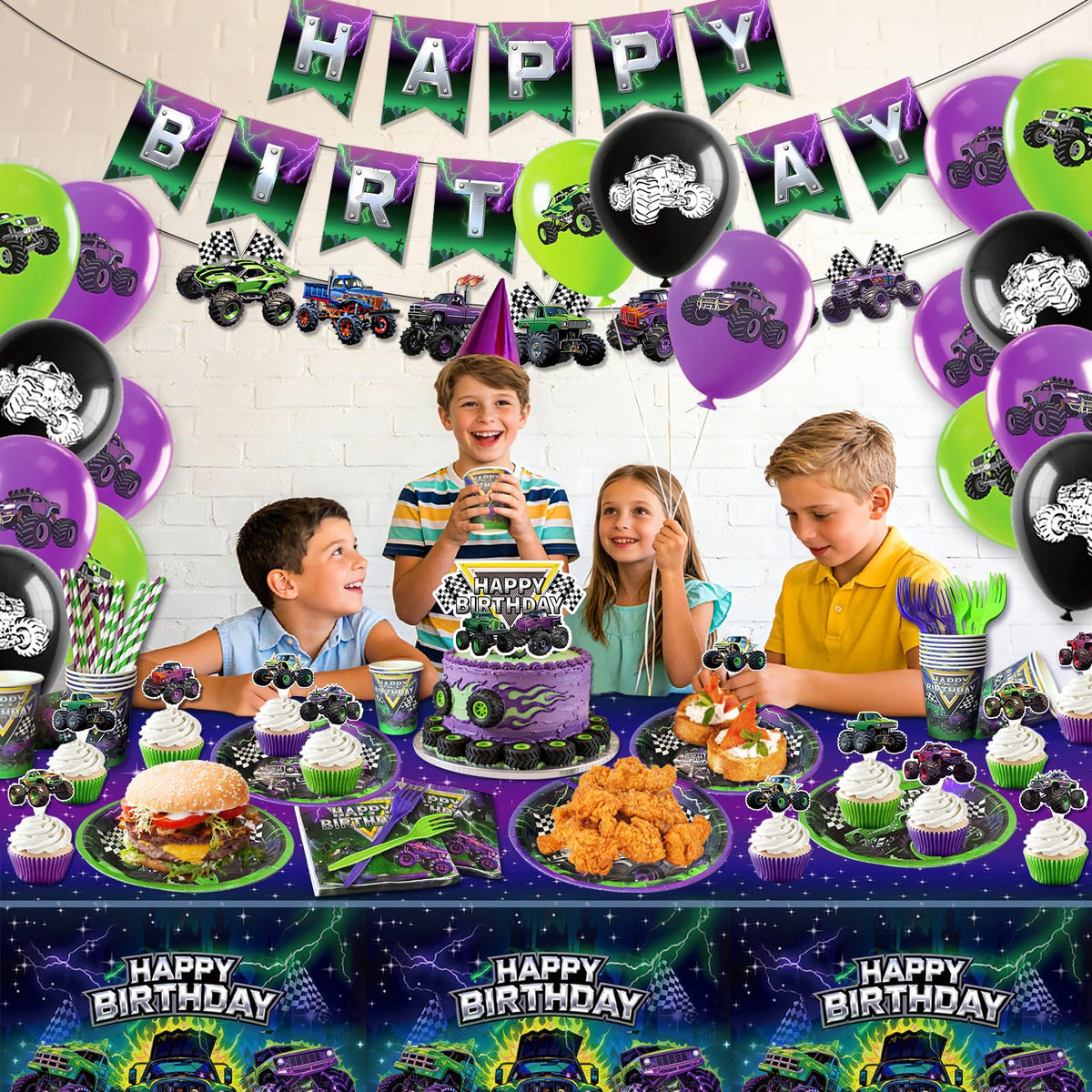 ZBYQDHO plates-9inch-purple-green provide sturdy dining for 16 guests.