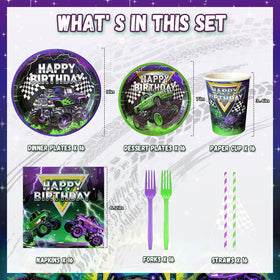 ZBYQDHO truck-balloons bundle adds color and fun photo props for the party.