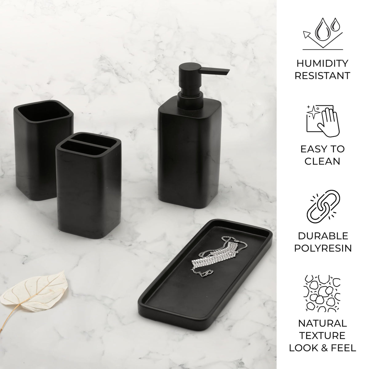 ZCCZ 4-piece set shown together for cohesive countertop decor.