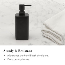 ZCCZ matte black vanity tray helps display glasses, jewelry, or watches.