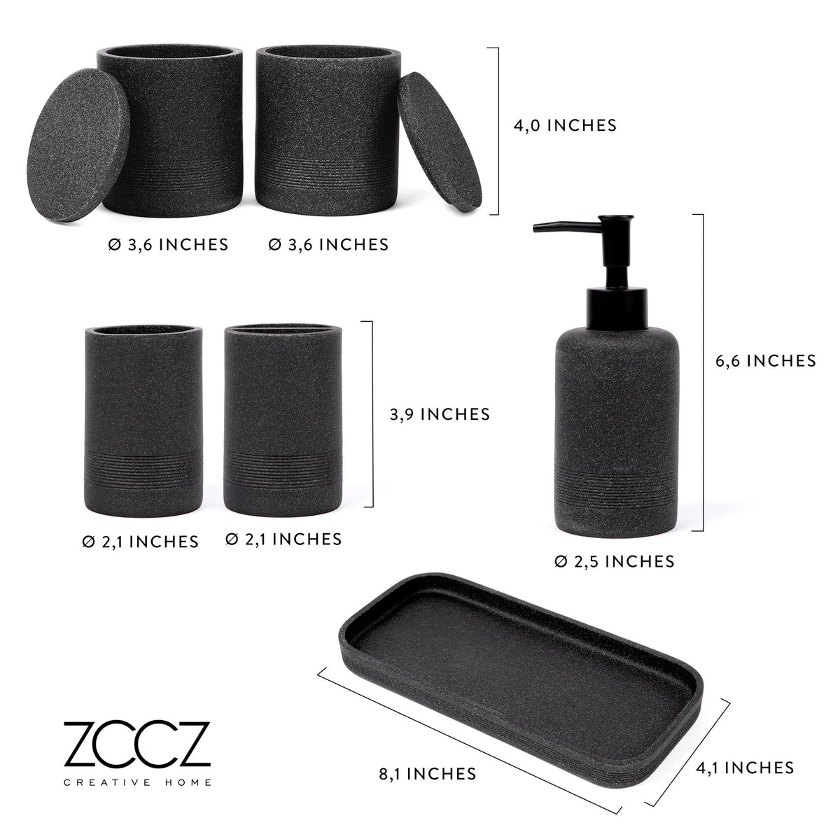 ZCCZ Black Stone pump-head detail shows rust-resistant finish