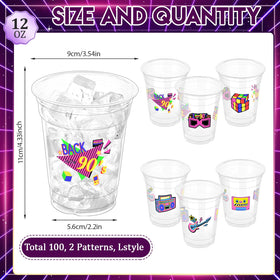 ZCPTZ 90s cups pack 100-count for easy party stocking