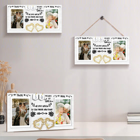 ZCPTZ anniversary frame elevates home décor with elegant glass and cotton heart detail.