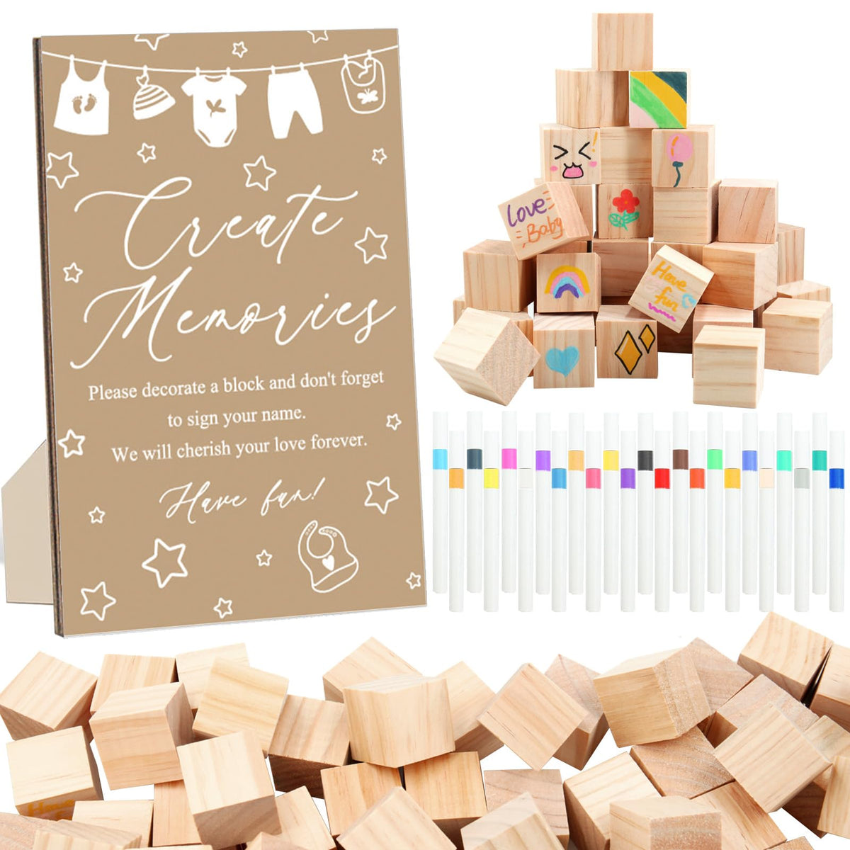 ZCPTZ baby shower games sign kit ready for easy party engagement.