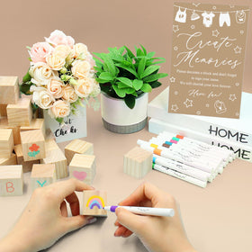 ZCPTZ baby shower signs showcase natural wood look for elegant decor.