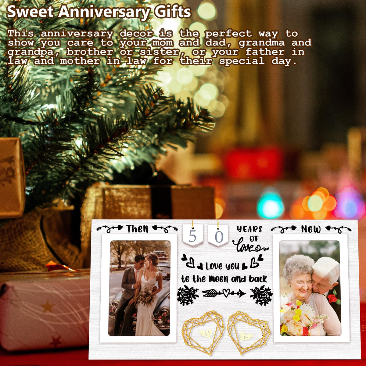 ZCPTZ engagement gift frame in white wood finish complements any decor.