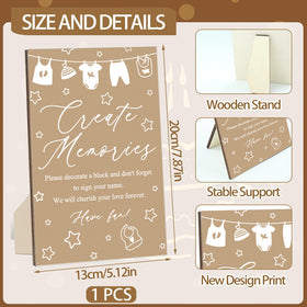ZCPTZ 72 DIY wooden blocks for customizable keepsake-style game prompts.