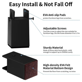 ZDDLOINP anti-slip felt bottom protects floors during lifts
