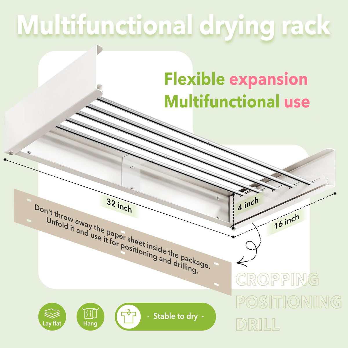 ZdwCyl five-pole design provides stable air drying for multiple items