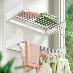 ZdwCyl folded drying rack demonstrates compact storage and space saving