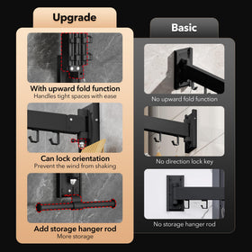 ZdwCyl retractable drying rack shows sturdy aluminum frame.