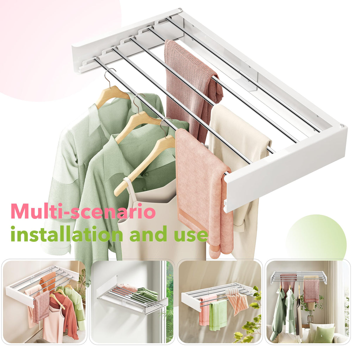 ZdwCyl white finish drying rack complements modern interiors