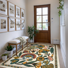 Zealude bedroom and dining rug in a versatile 5x7 size.