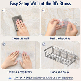 Zeawec heavy-load design supports large shampoo bottles confidently.