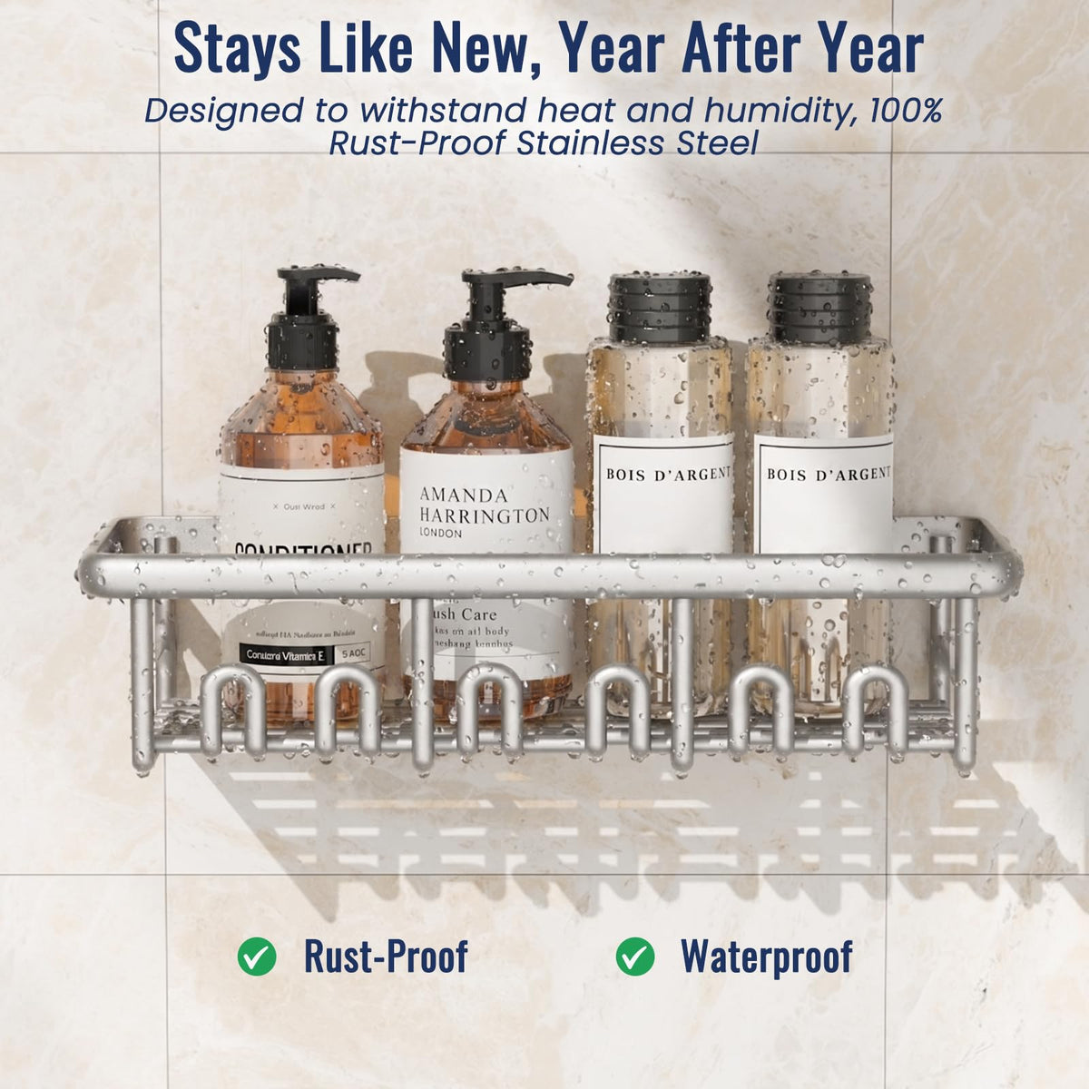 Zeawec shower caddy soap dishes optimize drainage and prevent soap slime.