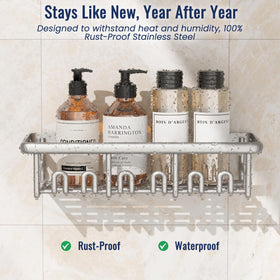 Zeawec shower caddy soap dishes optimize drainage and prevent soap slime.