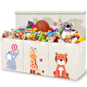 Zebra Baby toy storage organizer front view with ample capacity for living rooms