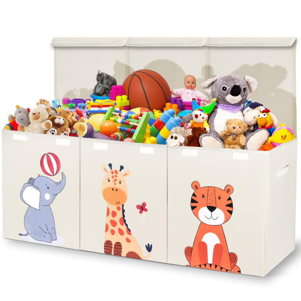 Zebra Baby toy storage organizer front view with ample capacity for living rooms