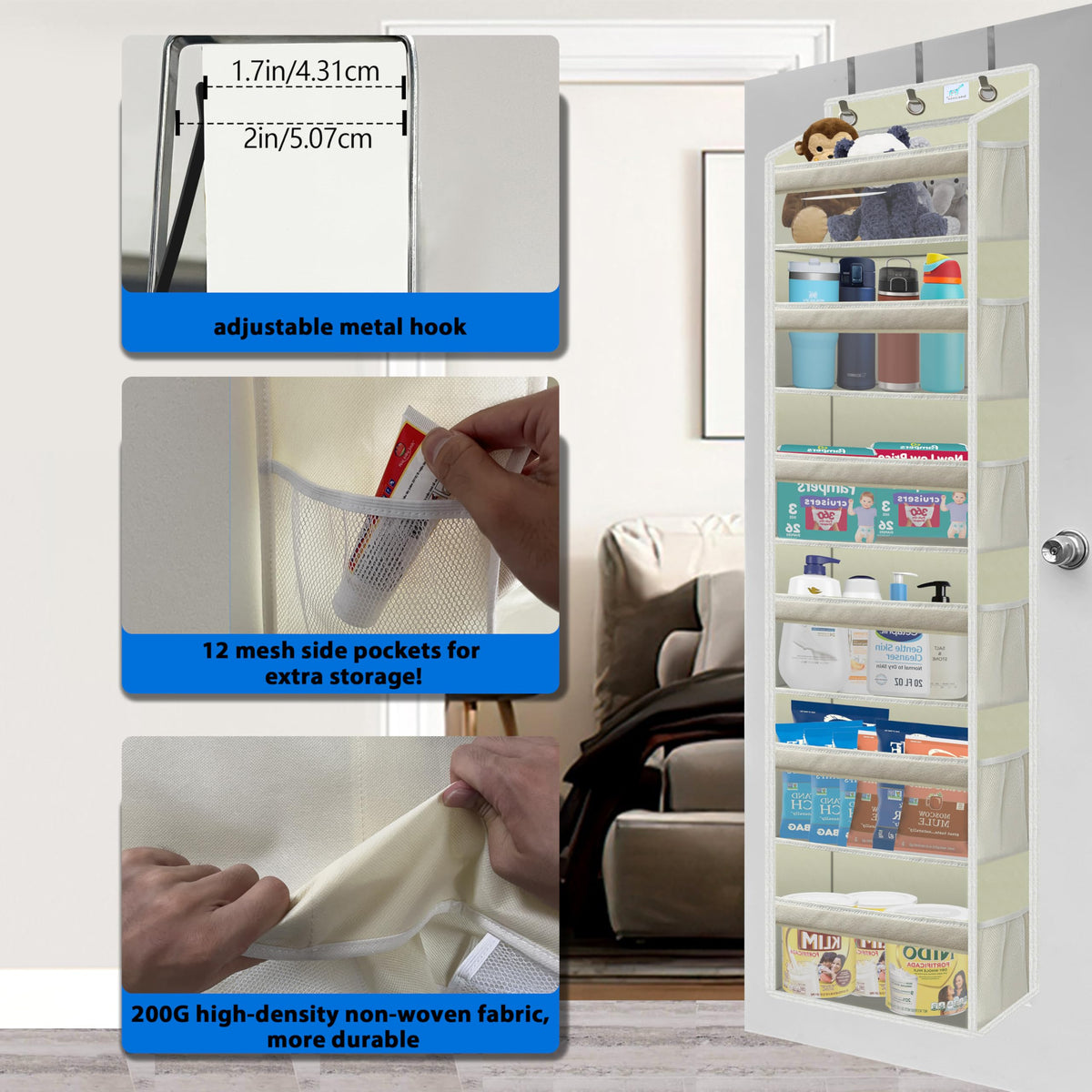 Zebricolo bamboo panels for eco-friendly, durable door organization.