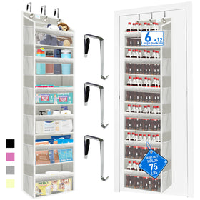 Zebricolo door organizer 6-tier pockets keeps clutter neatly behind the door.