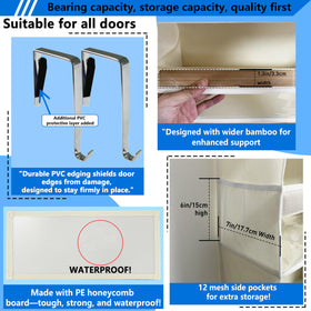 Zebricolo heavy-duty hooks with silicone pads protect doors.