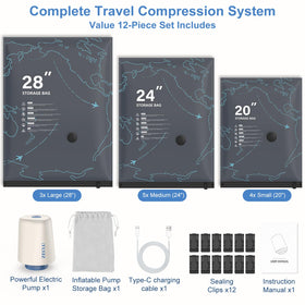 Zeclu organized wardrobe with compressed clothing.