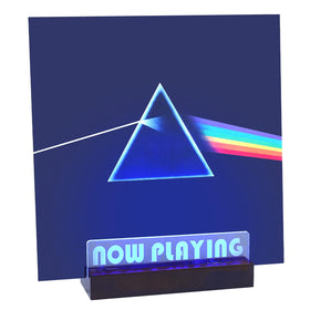 ZEDKEHO Now Playing vinyl stand with LED lighting showcases your current record in bright, dynamic ambiance.
