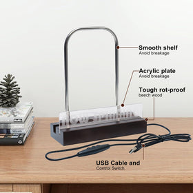 ZEDKEHO now-spinning-vinyl-stand colorful LED lighting enhances ambiance for vinyl displays