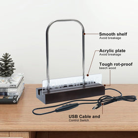 ZEDKEHO wooden vinyl storage holder neatly organizes records while adding a natural touch to any shelf.