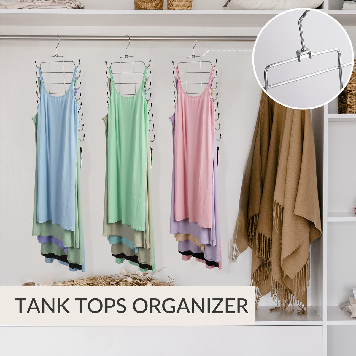 ZEDODIER in-closet display helps see all tops at a glance.