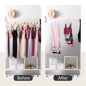 ZEDODIER metal closet organizer hanging hanger offering easy access.