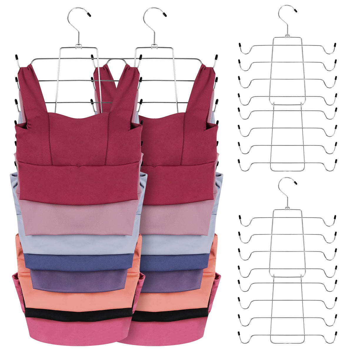 ZEDODIER tank-top hanger with 32 hooks for organized storage.