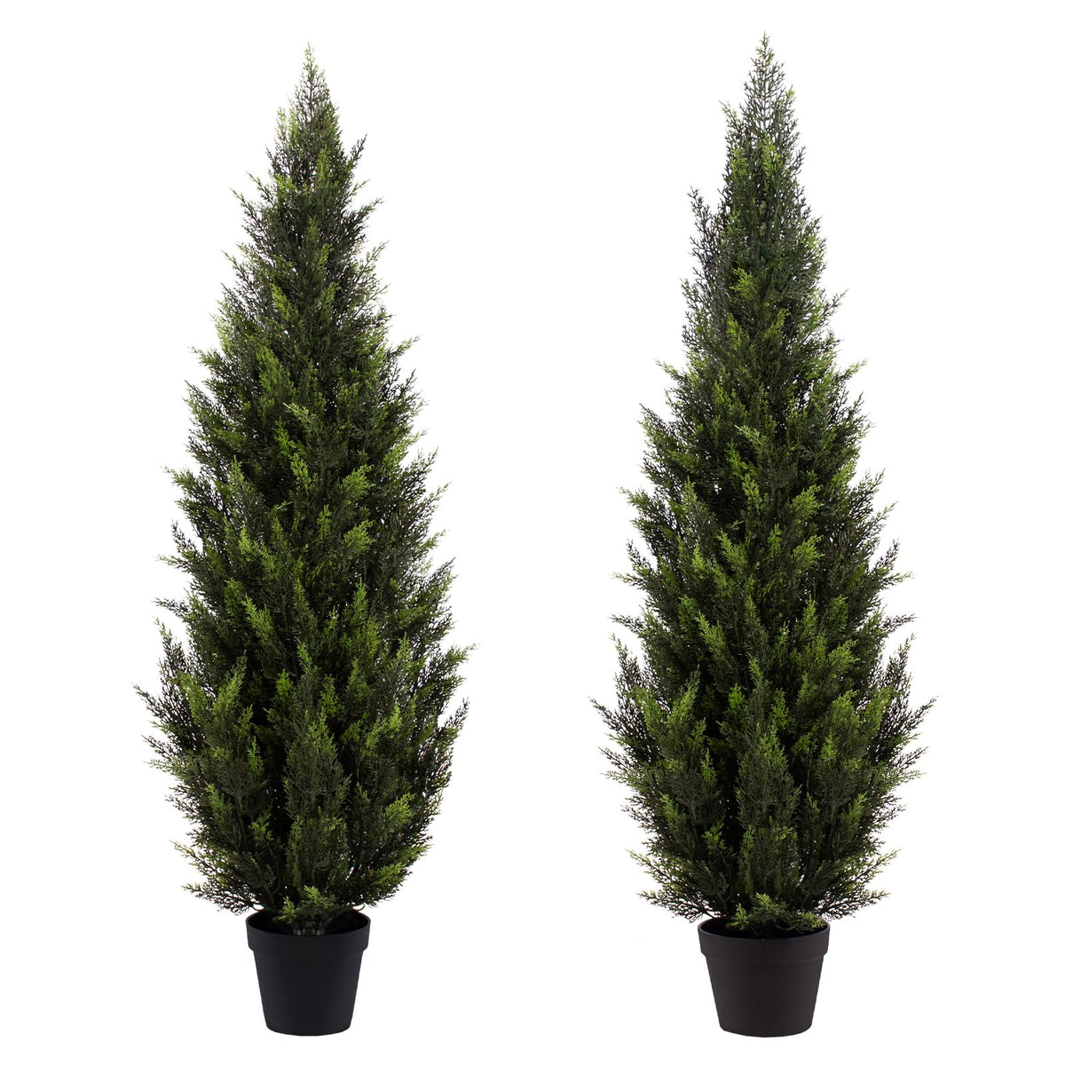 ZEEOZE 4ft cedar topiary on porch with lifelike foliage for curb appeal