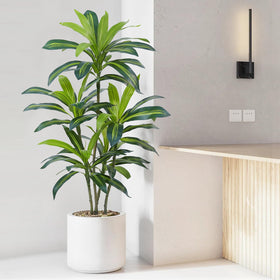 ZEEOZE Dracaena Tree leaves real-touch close-up for lifelike indoor greenery