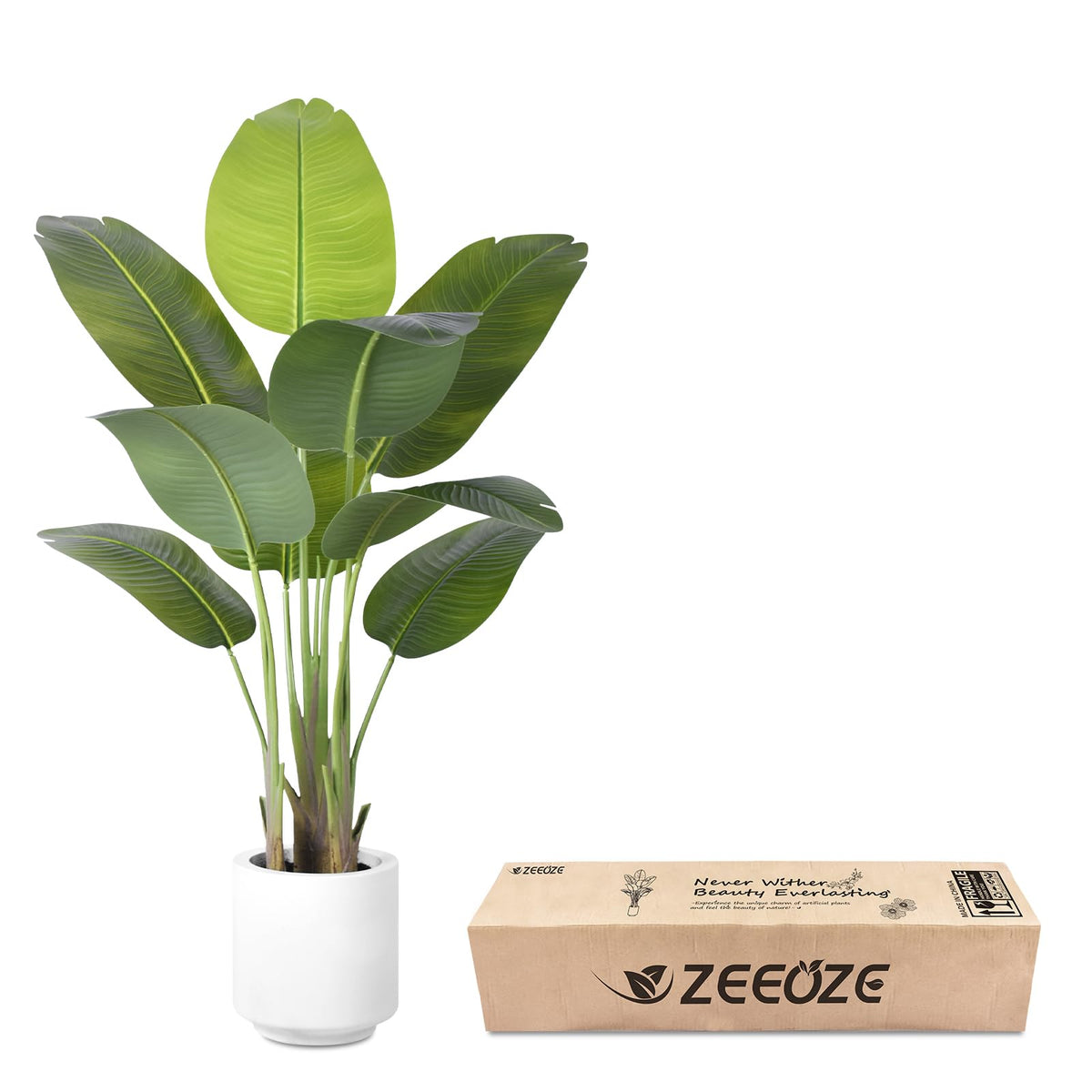 ZEEOZE tall floor plant makes a bold decor statement.