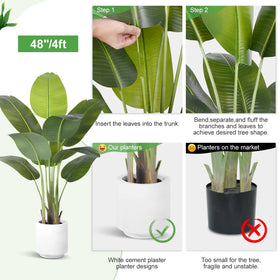 ZEEOZE low-maintenance faux plant requires no watering.