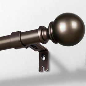 Zeerobee 1-inch bronze curtain rod with adjustable length for versatility