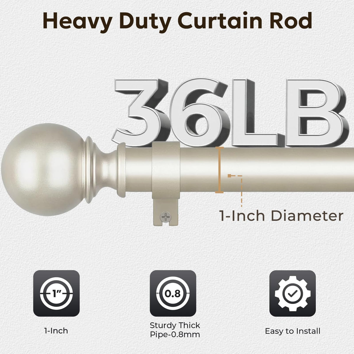 Zeerobee adjustable telescoping rod length for precise fit.