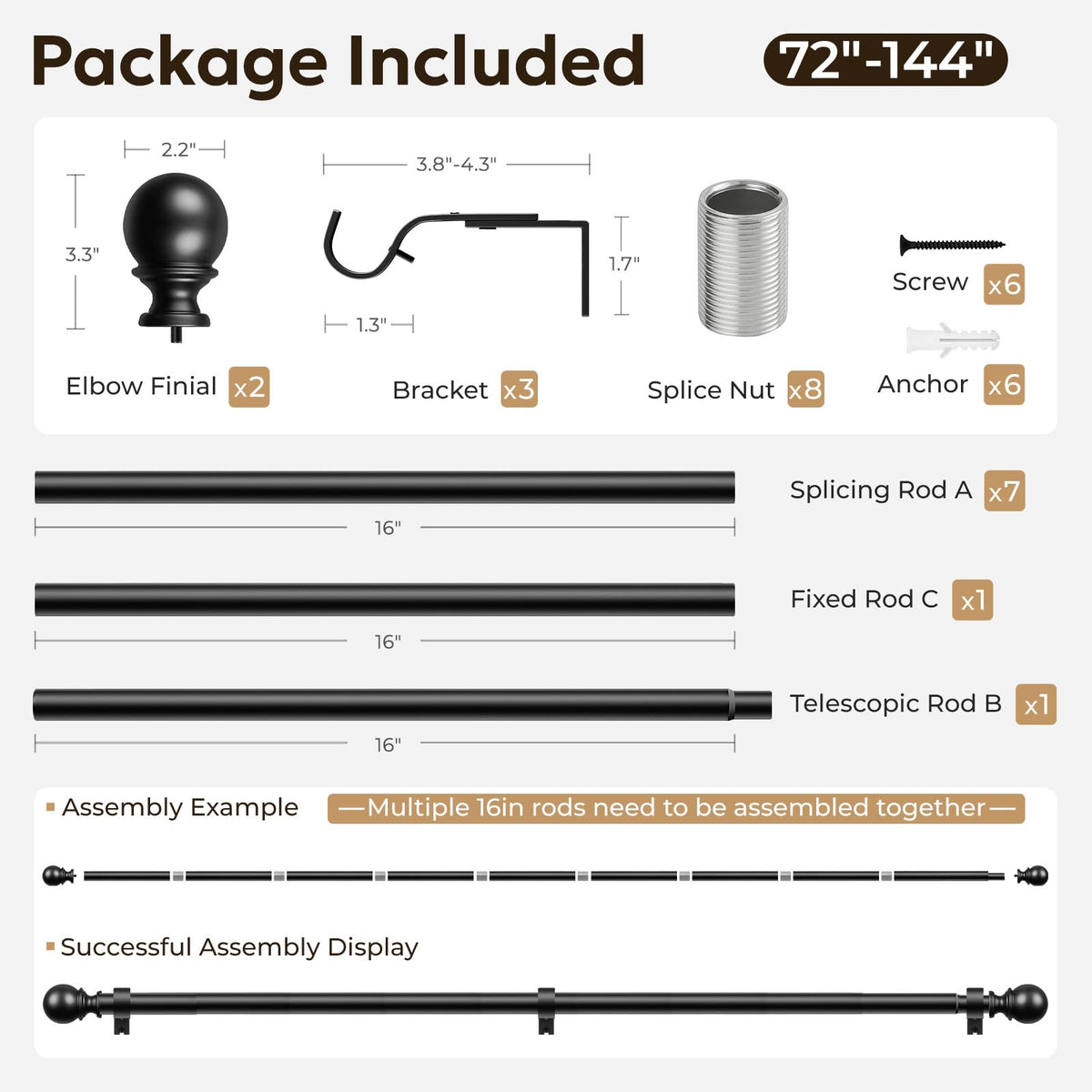 Zeerobee 1-inch thick rod with smooth finish for lasting use.