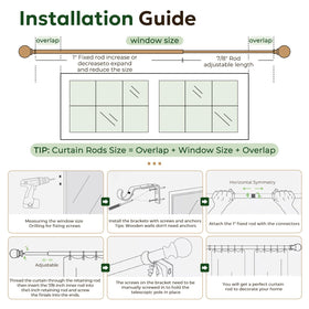 Supports up to 30 pounds for light to heavy drapes