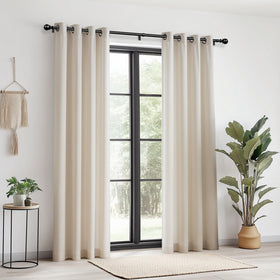 Zeerobee curtain rod ball-end cap design fits any drapery style.