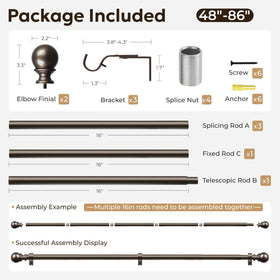 Zeerobee outdoor indoor curtain rod suited for patios and rooms.