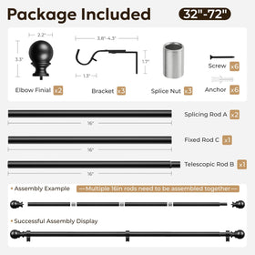 Zeerobee curtain rod compatibility with various drapery styles and setups.