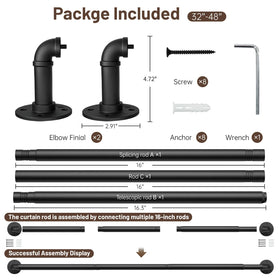 Zeerobee curtain rod 1 inch diameter provides sturdy curtain support.