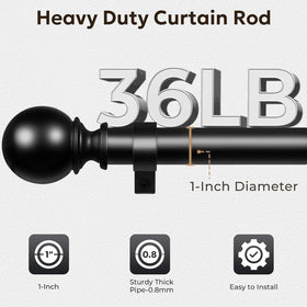 Zeerobee curtain rod includes hardware and guide for easy DIY installation.