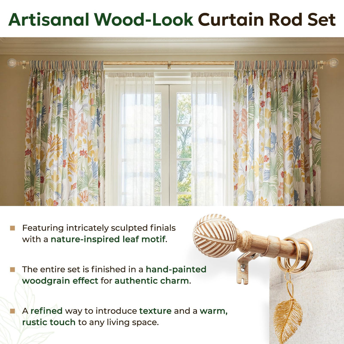 Indoor/outdoor curtain rod with rust-resistant matte finish