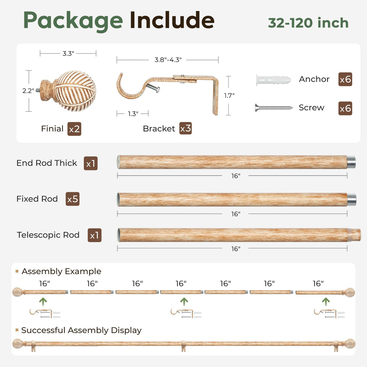 All parts included for easy, tool-free assembly