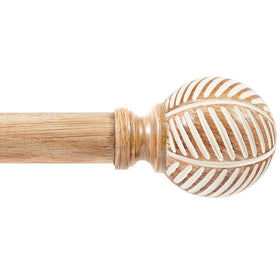 Zeerobee wood curtain rod with adjustable length for different window sizes