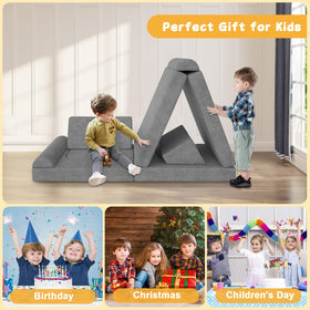 Zefinot modular kids play couch durable-foam offers comfy support and rebound.